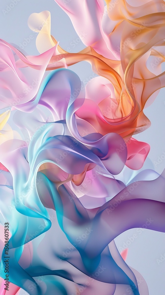 Obraz premium Abstract Liquid Flow Background with Pastel Colors – Soft and Modern Fluid Art Design for Branding and Digital Projects