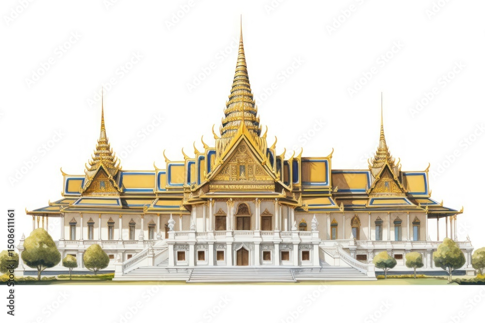 Naklejka premium The Grand Palace of Thailand architecture building mansion.