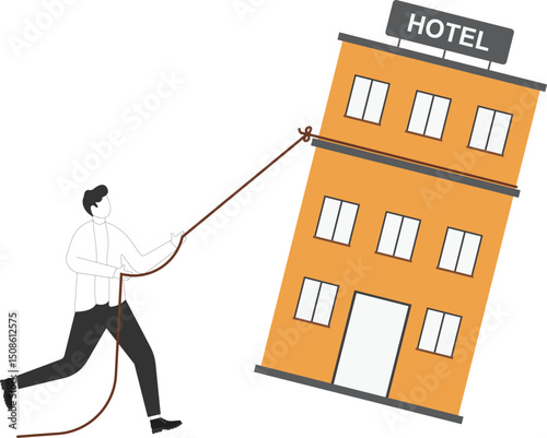 Business owner managed to get up and pull up the hotel