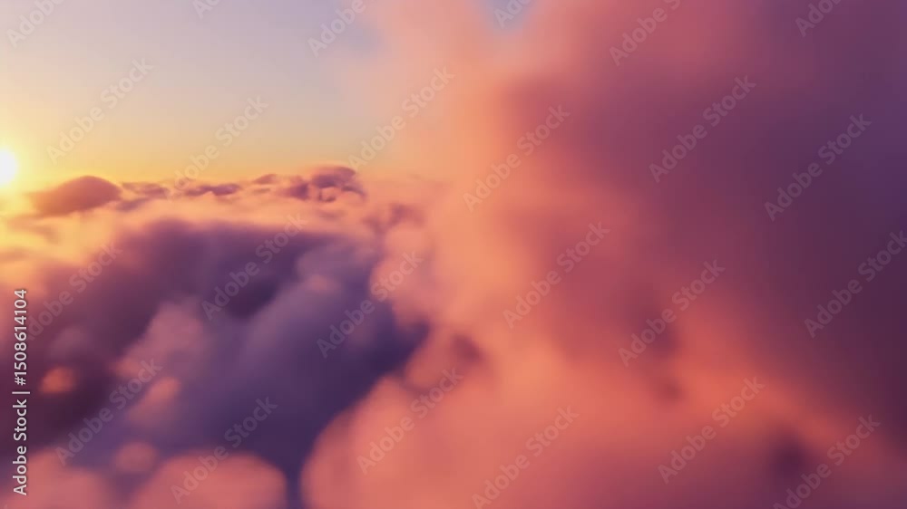 Stunning cloud view during sunrise or sunset with vibrant colors Stunning cloud view during sunrise or sunset with vibrant colors
