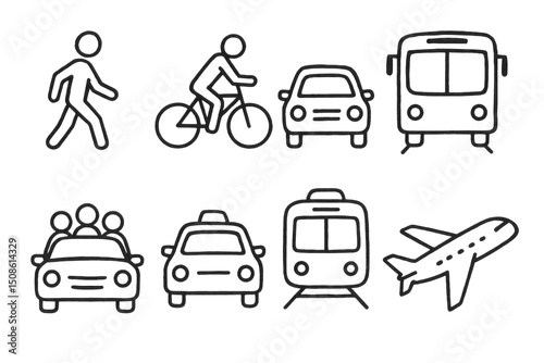 Transportation Icon Set