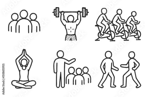 Fitness Sketch Icons