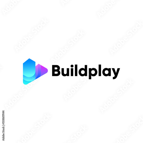 Modern abstract creative rocket w letter logo design