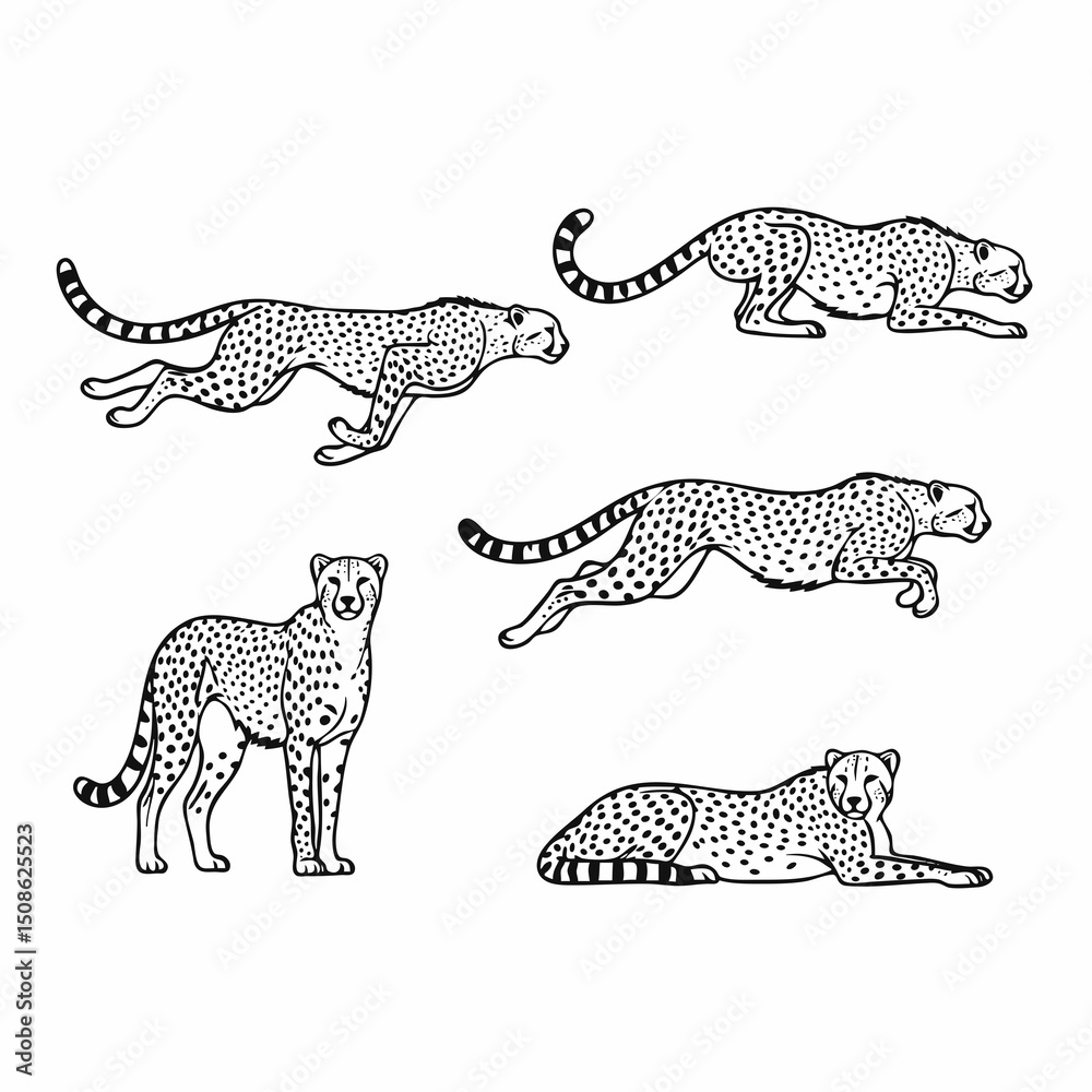 Obraz premium set of leopard