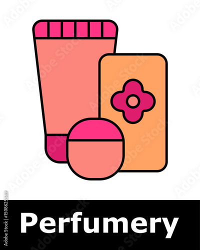 Cosmetic containers with floral design, symbolizing scented creams, beauty packaging, fragrant products, luxury personal care items.