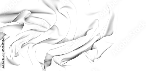 Wallpaper Mural Abstract background of white fabric draped and flowing.  Perfect for design projects. Torontodigital.ca