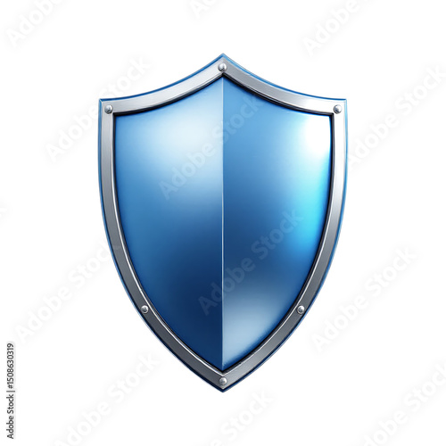 Free Download Metallic blue shield, security, safety, protection concept. - GFXLoad