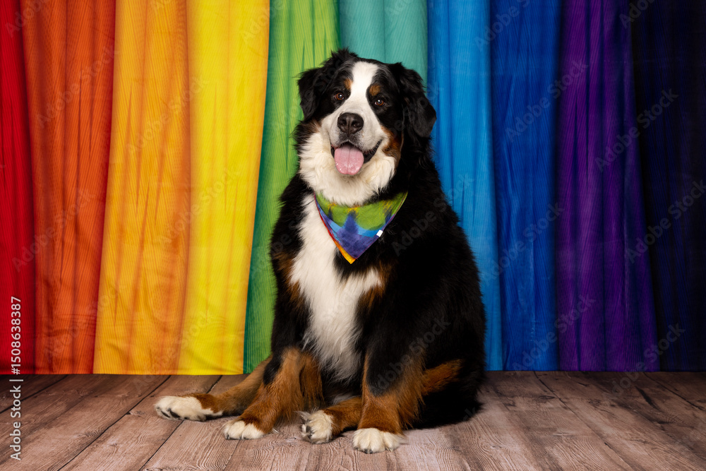 Bernese Mountain Dog Celebrates Pride Bernese Mountain Dog Celebrates Pride