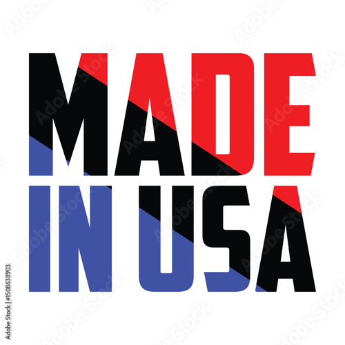 Made In U S A .... usa Lover T shirt design Template