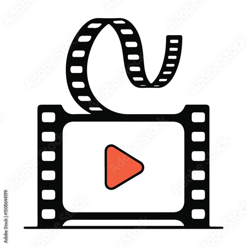 vector film strip icon