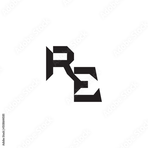 logo alphabet esport gaming  design modern futuristic RE Initial monogram sport Alphabet
