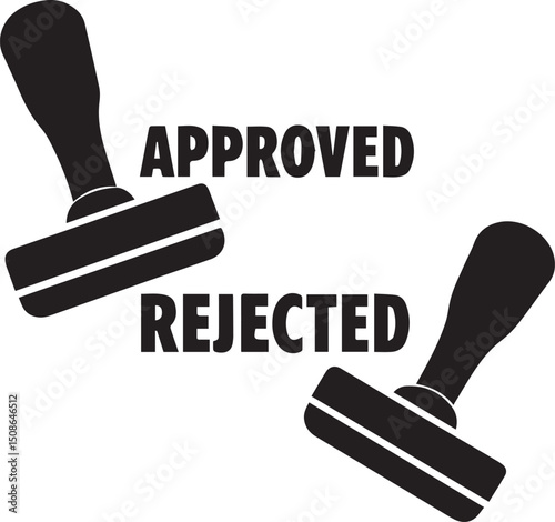 Black choice approved rejected and best price rubber stamp icons for business and organic labels