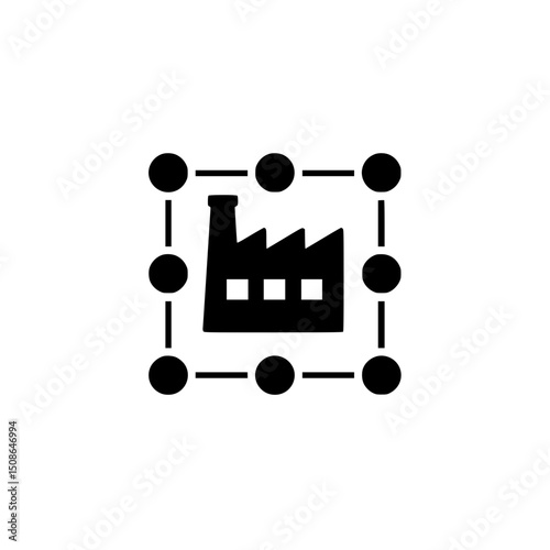 Industrial Network Factory Connected to Global Supply Chain