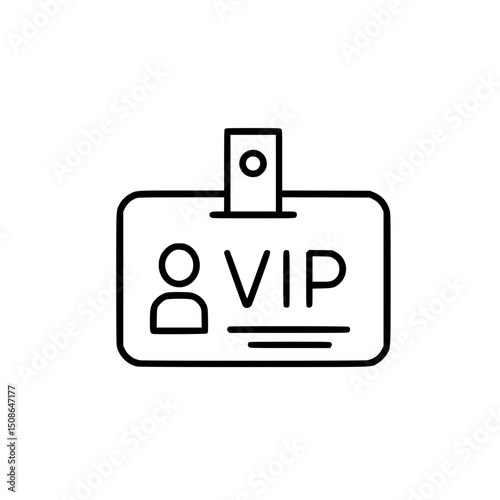 VIP Access Pass Exclusive Member Badge Illustration