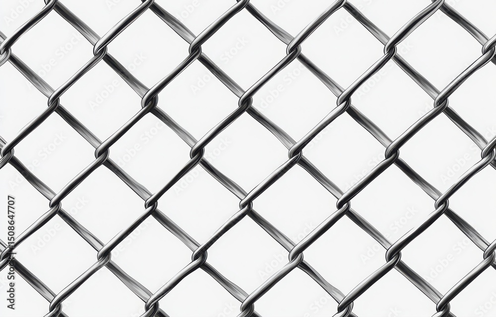 A black and white image of a chain link fence. The fence is made of metal and is very thin A black and white image of a chain link fence. The fence is made of metal and is very thin
