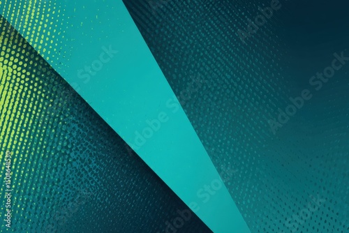 Abstract Teal And Green Geometric Background Design