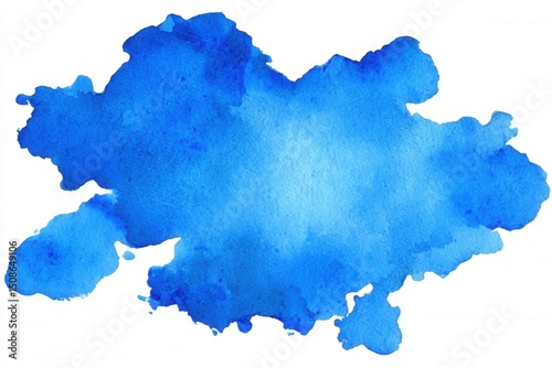 Abstract Blue Watercolor Splash