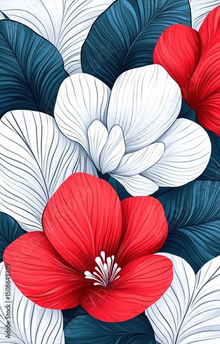 Beautiful Flower wallpaper with Generative Ai 