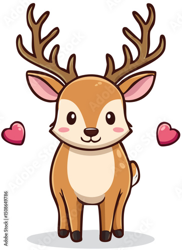 Cute Cartoon Deer