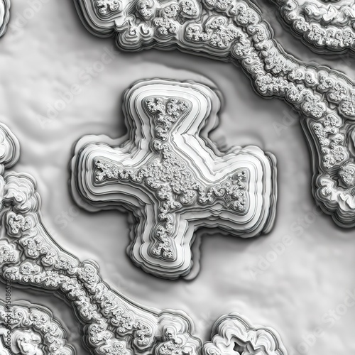 Abstract Geometric Cross Pattern Design