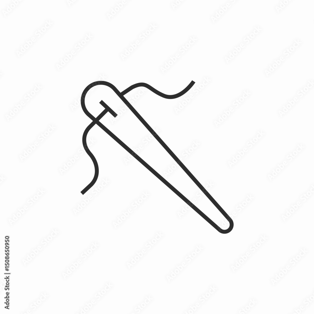 Fototapeta premium needle thread icon sign vector