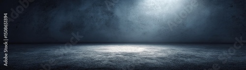Dark Empty Room Interior With Spotlight Effect