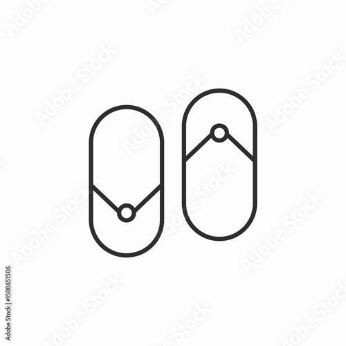 slippers pair icon sign vector