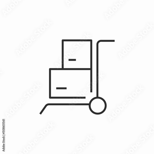 trolley warehouse icon sign vector