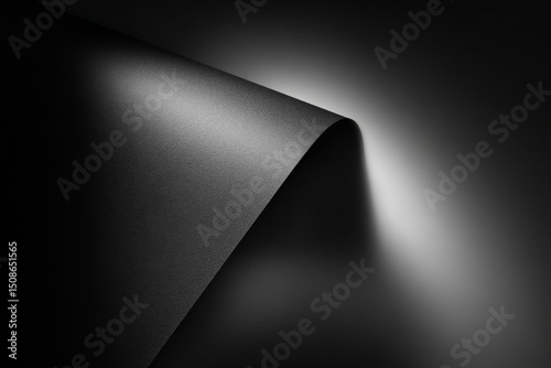 Black Fabric Texture With Spotlight