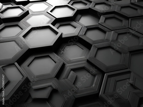 Abstract Hexagon Geometric Pattern Background