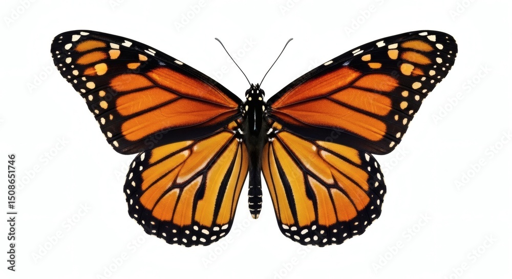 Fototapeta premium Monarch Butterfly Isolated on White