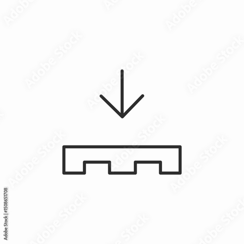 warehouse palette load icon sign vector