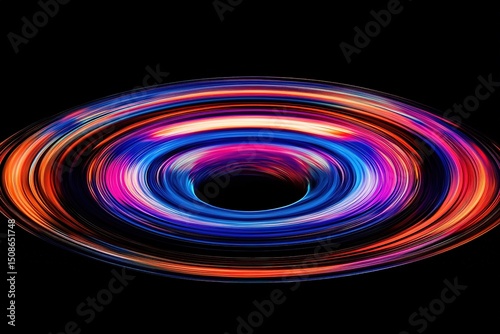 Abstract Colorful Spiral Galaxy Design