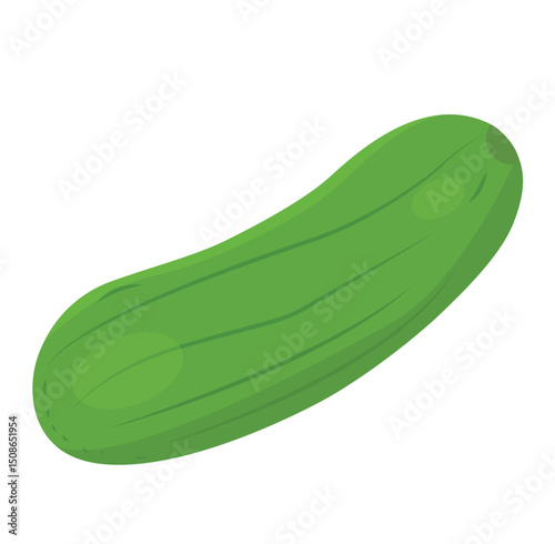 Cute cartoon hand drawn vector cucumber clipart.