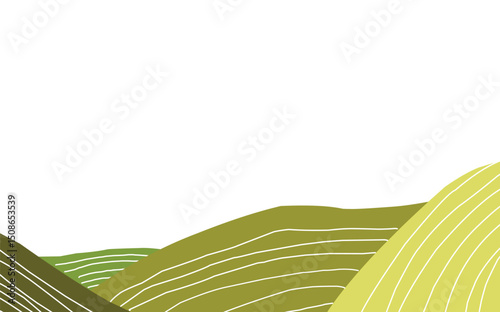 Green Hill illustration design vector frame background  (20250528040425).eps