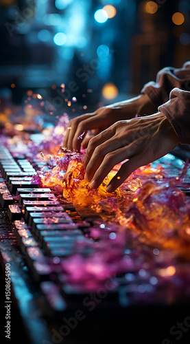 hands typing on a keyboard