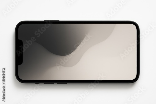 Modern smartphone display with minimalist design for technology projects