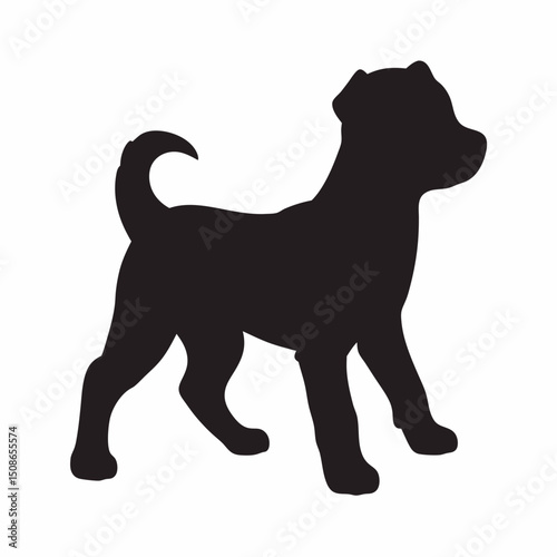 Dog silhouette vector image for pet lovers and animal enthusiasts perfect for graphic design projects