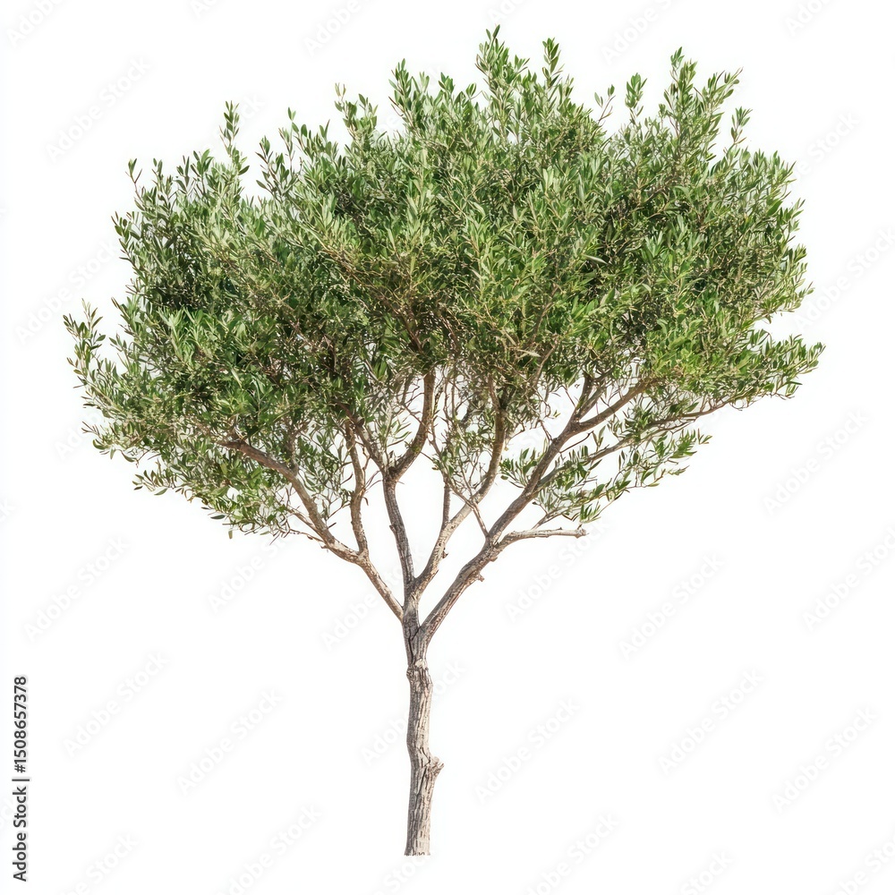 Obraz premium Green tree isolated illustration vegetation.