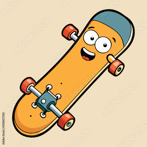 Skateboard mid-ollie showing deck grip tape detail