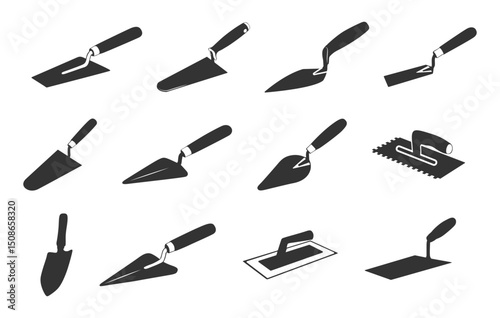 Trowel Svg, Trowel Silhouette, Trowel Vector, Trowel Clipart, Cement Trowel Svg, Plastering Trowel Vector, Bricklaying Trowel Svg, Masonry Trowel Svg, Cement Trowel Silhouette. 