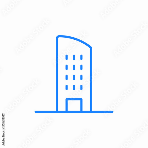 tall building icon sign vector