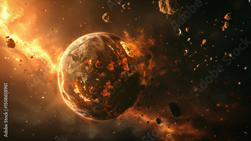 Planets and clouds of star dust . Deep space image, science fiction fantasy in high resolution ideal for wallpaper and print