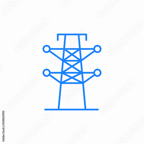 transmission tower icon sign vector