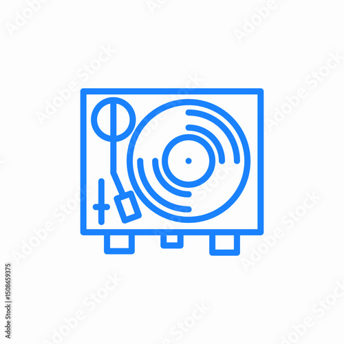 turntable music icon sign vector