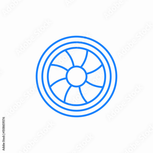 turbo turnbine icon sign vector