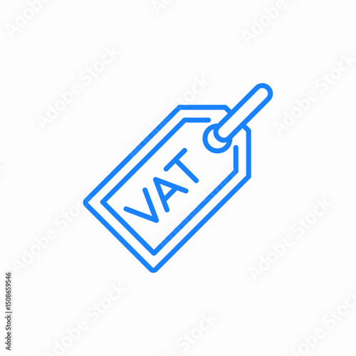 value added tax icon sign vector