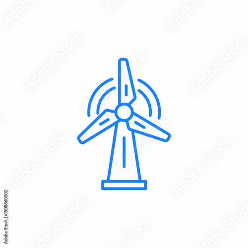 windmill power icon sign vector