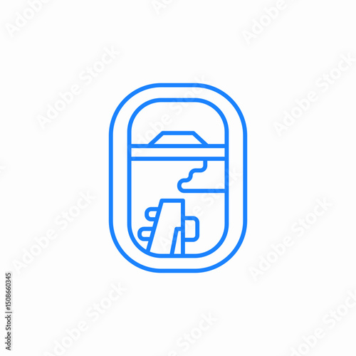 window seat icon sign vector