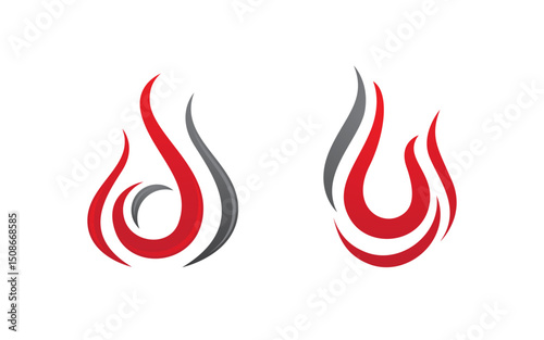 Flames Logo icon illustration vector design template vv.87